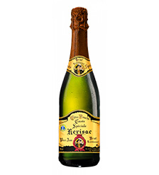 Cidre Kerisac bouchon noir – Crêperie Les Deux Frères Bouteille de cidre traditionnel breton Kerisac bouchon noir, à la carte de la Crêperie Les Deux Frères aux Sablettes