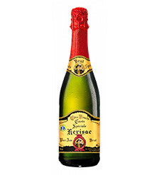 Cidre Kerisac bouchon rouge – Crêperie Les Deux Frères Bouteille de cidre brut breton Kerisac cuvée spéciale bouchon rouge, proposé à la Crêperie Les Deux Frères